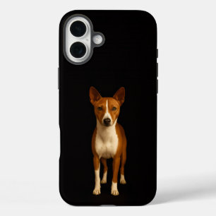 Zwart 4 Luxe iPhone 16 Plus, Classy Basenji Hond Plus Hoesje
