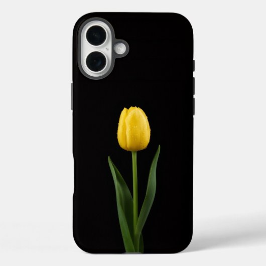 Zwart 4 Luxe iPhone 16 Plus, Gouden Tulp Case-Mate iPhone Case (Achterkant)