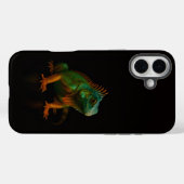 Zwart 4 Luxe iPhone 16 Plus, Groene Leguaan Case-Mate iPhone Case (Achterkant (horizontaal))