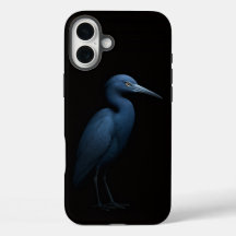 Zwart 4 Luxe iPhone 16 Plus, Kleine Blauwe Reiger