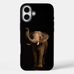 Zwart 4 Luxe iPhone 16 Plus, Machtige Olifant Plus Hoesje