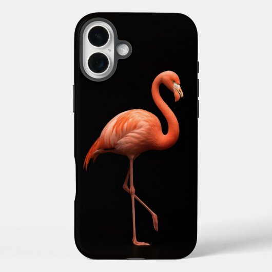 Zwart 4 Luxe iPhone 16 Plus Mate, Roze Flamingo Case-Mate iPhone Case (Achterkant)