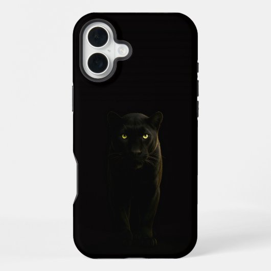 Zwart 4 Luxe iPhone 16 Plus, Zwarte Panter Hoesje (Achterkant)
