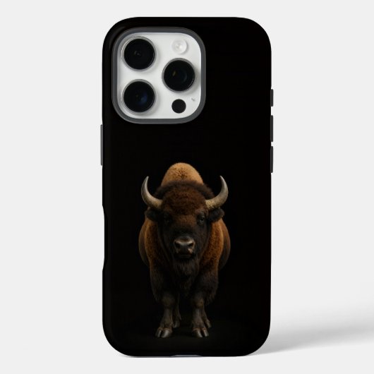 Zwart 4 Luxe iPhone 16 Pro, Amerikaanse Bizon Case-Mate iPhone Case (Achterkant)