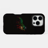 Zwart 4 Luxe iPhone 16 Pro, bidsprinkhaan Hoesje (Achterkant horizontaal)
