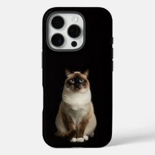 Zwart 4 Luxe iPhone 16 Pro, Birmese Kat Pro Hoesje