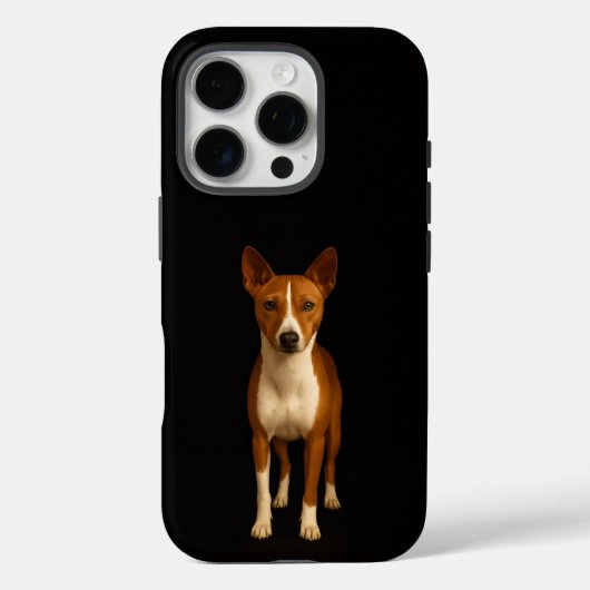 Zwart 4 Luxe iPhone 16 Pro, Classy Basenji Hond Case-Mate iPhone Case (Achterkant)