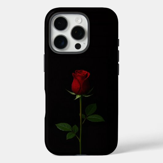 Zwart 4 Luxe iPhone 16 Pro, Fluwelen Rode Roos Case-Mate iPhone Case (Achterkant)