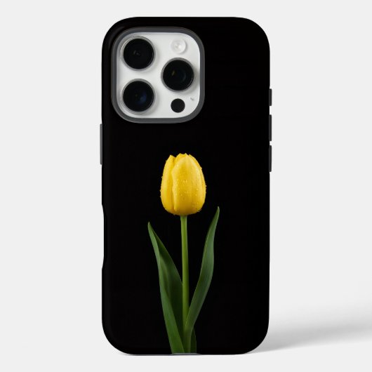 Zwart 4 Luxe iPhone 16 Pro, Gouden Tulp Case-Mate iPhone Case (Achterkant)