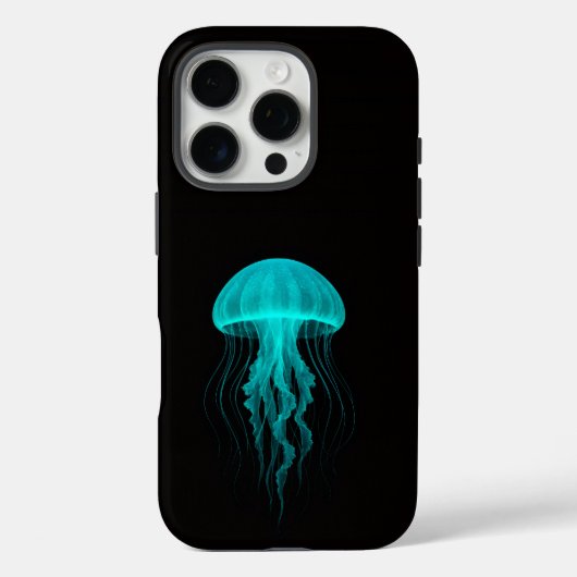 Zwart 4 Luxe iPhone 16 Pro, Groene Kwallen Case-Mate iPhone Case (Achterkant)