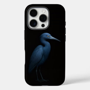 Zwart 4 Luxe iPhone 16 Pro, Kleine Blauwe Reiger Pro Hoesje