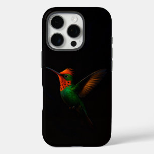 Zwart 4 Luxe iPhone 16 Pro, Kuifcoquettevogel Pro Hoesje