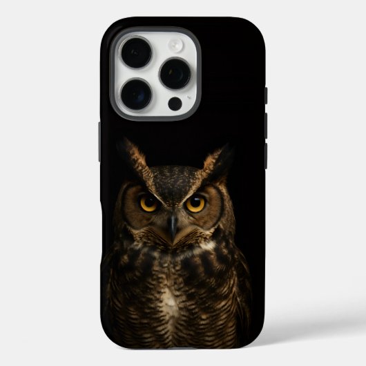Zwart 4 Luxe iPhone 16 Pro Mate, Golden Eye Owl Case-Mate iPhone Case (Achterkant)