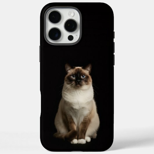 Zwart 4 Luxe iPhone 16 Pro Max, Birmaanse Kat Case-Mate iPhone Case (Achterkant)