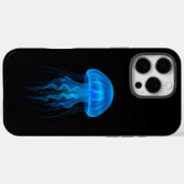 Zwart 4 Luxe iPhone 16 Pro Max, Blauwe Kwallen Case-Mate iPhone Case (Achterkant (horizontaal))