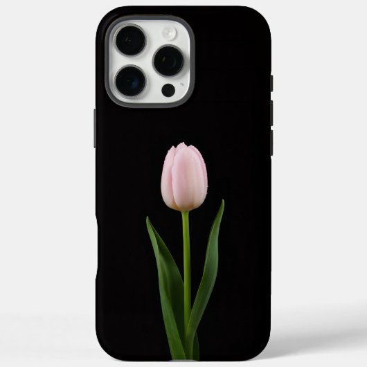Zwart 4 Luxe iPhone 16 Pro Max, Blush Roze Tulp Case-Mate iPhone Case (Achterkant)