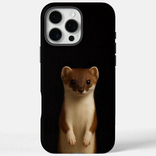 Zwart 4 Luxe iPhone 16 Pro Max, Elegante Wezel Case-Mate iPhone Case (Achterkant)