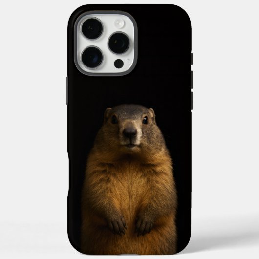 Zwart 4 Luxe iPhone 16 Pro Max, Fluffy Marmot Case-Mate iPhone Case (Achterkant)