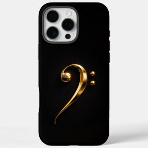 Zwart 4 Luxe iPhone 16 Pro Max, Gouden Vioolsleute Max Hoesje