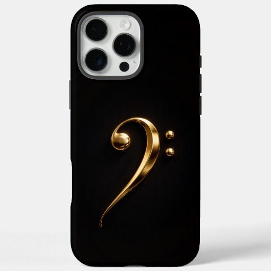 Zwart 4 Luxe iPhone 16 Pro Max, Gouden Vioolsleute Case-Mate iPhone Case (Achterkant)