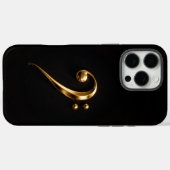 Zwart 4 Luxe iPhone 16 Pro Max, Gouden Vioolsleute Case-Mate iPhone Case (Achterkant (horizontaal))
