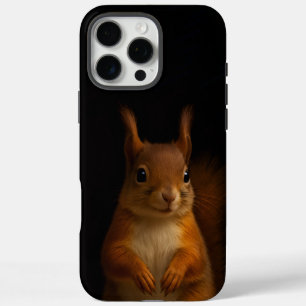 Zwart 4 Luxe iPhone 16 Pro Max Hoesje, Rode Eekhoo Hoesje