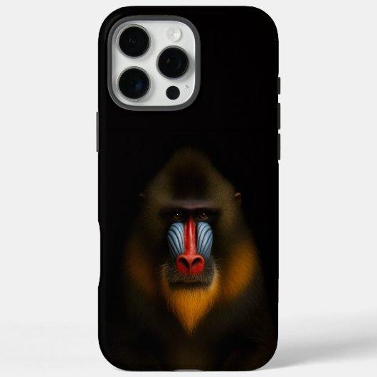 Zwart 4 Luxe iPhone 16 Pro Max, Mandrill-aap Case-Mate iPhone Case (Achterkant)