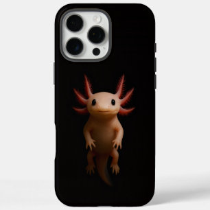 Zwart 4 Luxe iPhone 16 Pro Max, Mexicaanse Axolotl Max Hoesje