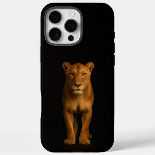Zwart 4 Luxe iPhone 16 Pro Max, Noble Lioness Max Hoesje