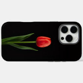 Zwart 4 Luxe iPhone 16 Pro Max, Robijnrode Tulp Case-Mate iPhone Case (Achterkant (horizontaal))