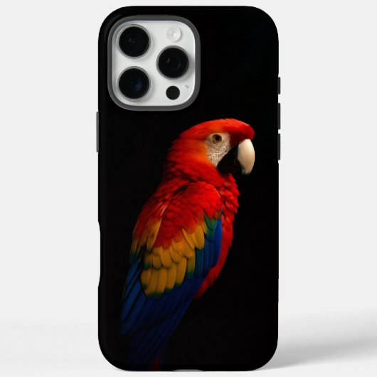 Zwart 4 Luxe iPhone 16 Pro Max , scharlaken papega Case-Mate iPhone Case (Achterkant)