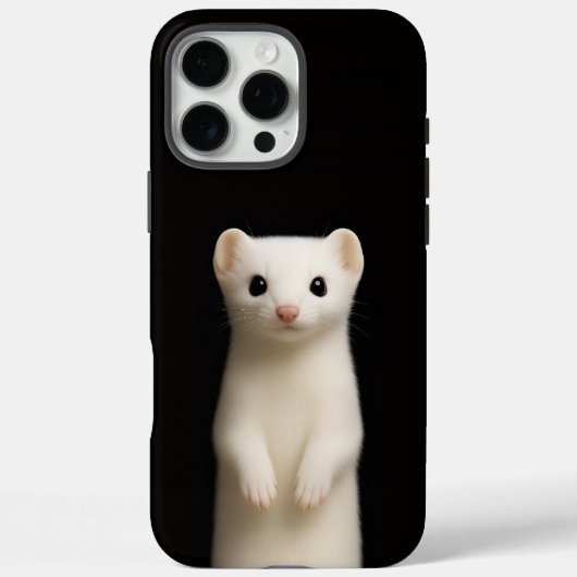 Zwart 4 Luxe iPhone 16 Pro Max, Stijlvolle Hermeli Case-Mate iPhone Case (Achterkant)
