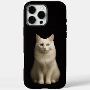 Zwart 4 Luxe iPhone 16 Pro Max, Turkse Angorakat Max Hoesje