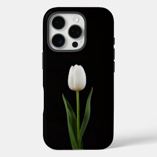 Zwart 4 Luxe iPhone 16 Pro, Parelwitte Tulp Case-Mate iPhone Case (Achterkant)