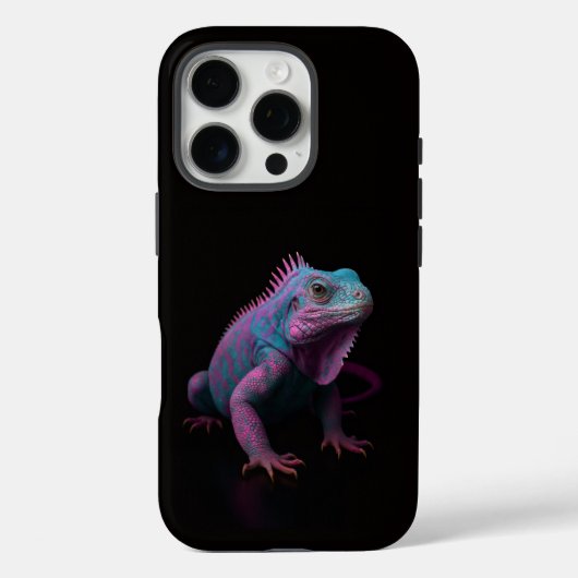 Zwart 4 Luxe iPhone 16 Pro, Roze Leguaan Case-Mate iPhone Case (Achterkant)