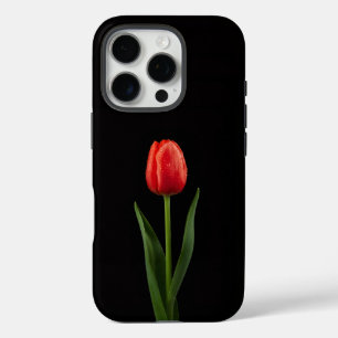 Zwart 4 Luxe iPhone 16 Pro, Ruby Red Tulip Pro Hoesje