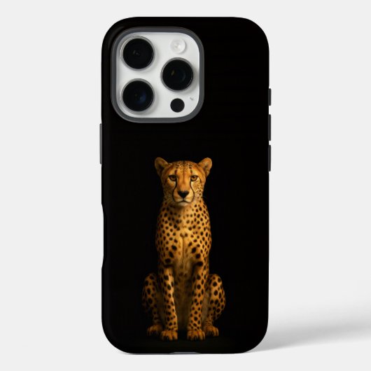 Zwart 4 Luxe iPhone 16 Pro, Slanke Cheetah Case-Mate iPhone Case (Achterkant)
