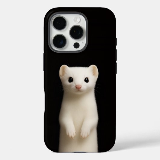 Zwart 4 Luxe iPhone 16 Pro, Stijlvolle Hermelijn Case-Mate iPhone Case (Achterkant)
