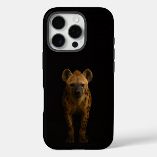 Zwart 4 Luxe iPhone 16 Pro, Wilde Gevlekte Hyena Pro Hoesje