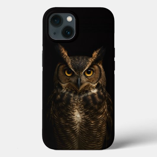 Zwart 4 Luxe iPhone Case, Golden-Eyed Uil Case-Mate iPhone Case (Achterkant)
