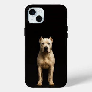 Zwart 4 Luxe, Krachtige Dogo Argentino iPhone 15 P Mini Hoesje