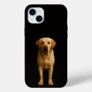 Zwart 4 Luxe, Minimalistische Labrador iPhone 15 P Mini Hoesje
