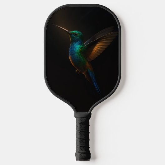 Zwart 4 Luxe Pickleball Paddle, Flying Hummingbird Paddle (Voorkant)
