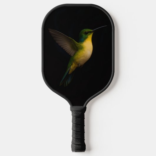 Zwart 4 Luxe Pickleball Paddle, Flying Hummingbird Pickleball Paddle (Voorkant)