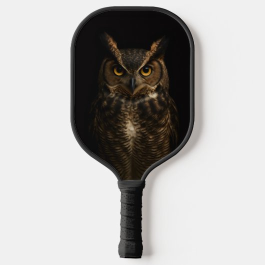 Zwart 4 Luxe Pickleball Paddle, Golden Eye Uil Pickleball Paddle (Achterkant)