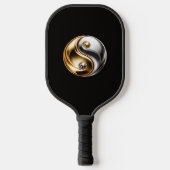 Zwart 4 Luxe Pickleball Paddle, Harmony Yin Yang Paddle (Voorkant)