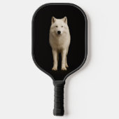 Zwart 4 Luxe Pickleball Paddle, Ivoren Poolwolf Paddle (Achterkant)