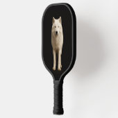 Zwart 4 Luxe Pickleball Paddle, Ivoren Poolwolf Paddle (Links)