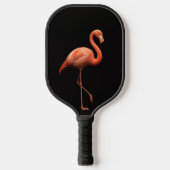 Zwart 4 Luxe Pickleball Paddle, Roze Flamingo Paddle (Voorkant)