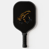 Zwart 4 Luxe Pickleball Paddle, Zwarte Sinaasappel Paddle (Voorkant)